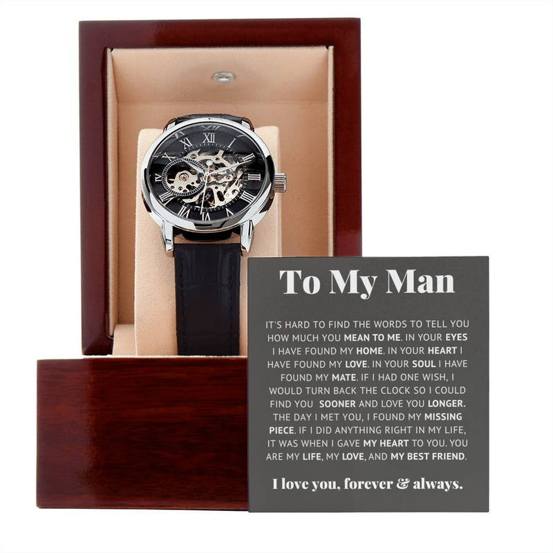 To My Man – Luxury Openwork Watch